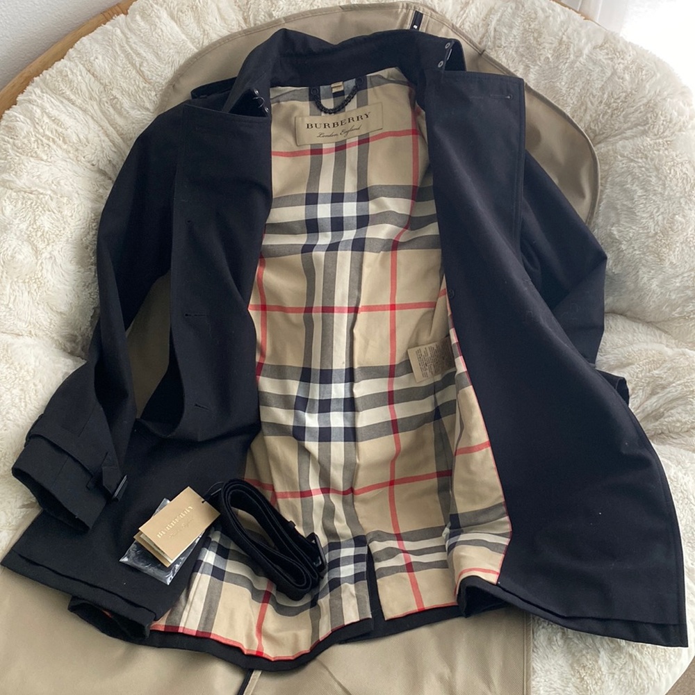 Black Burberry Trench Coat